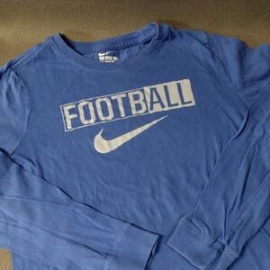 Nike Blue Long Sleeve Football Shirt L